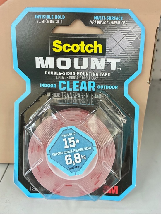 Scotch Other - 🧰$7🧰 NEW SCOTCH Double-sided Mounting Tape Clear Indoor Outdoor 1 IN x 60 IN